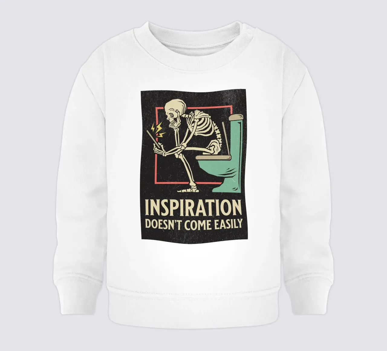 Funny Skeleton Sitting On The Toilet Inspiration Doesn't Com sweat pour bébé de HARU HARU