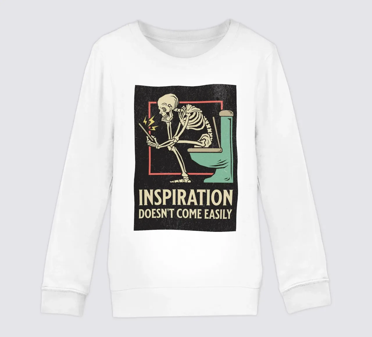 Divertido Esqueleto Sentado En El Inodoro Inspiración No Com sudadera para niño de HARU HARU