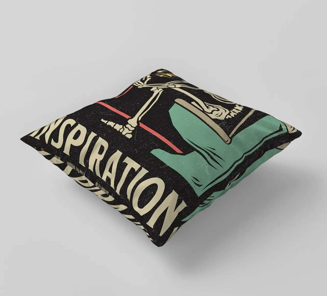 Funny Skeleton Sitting On The Toilet Inspiration Doesn't Com coussin de HARU HARU
