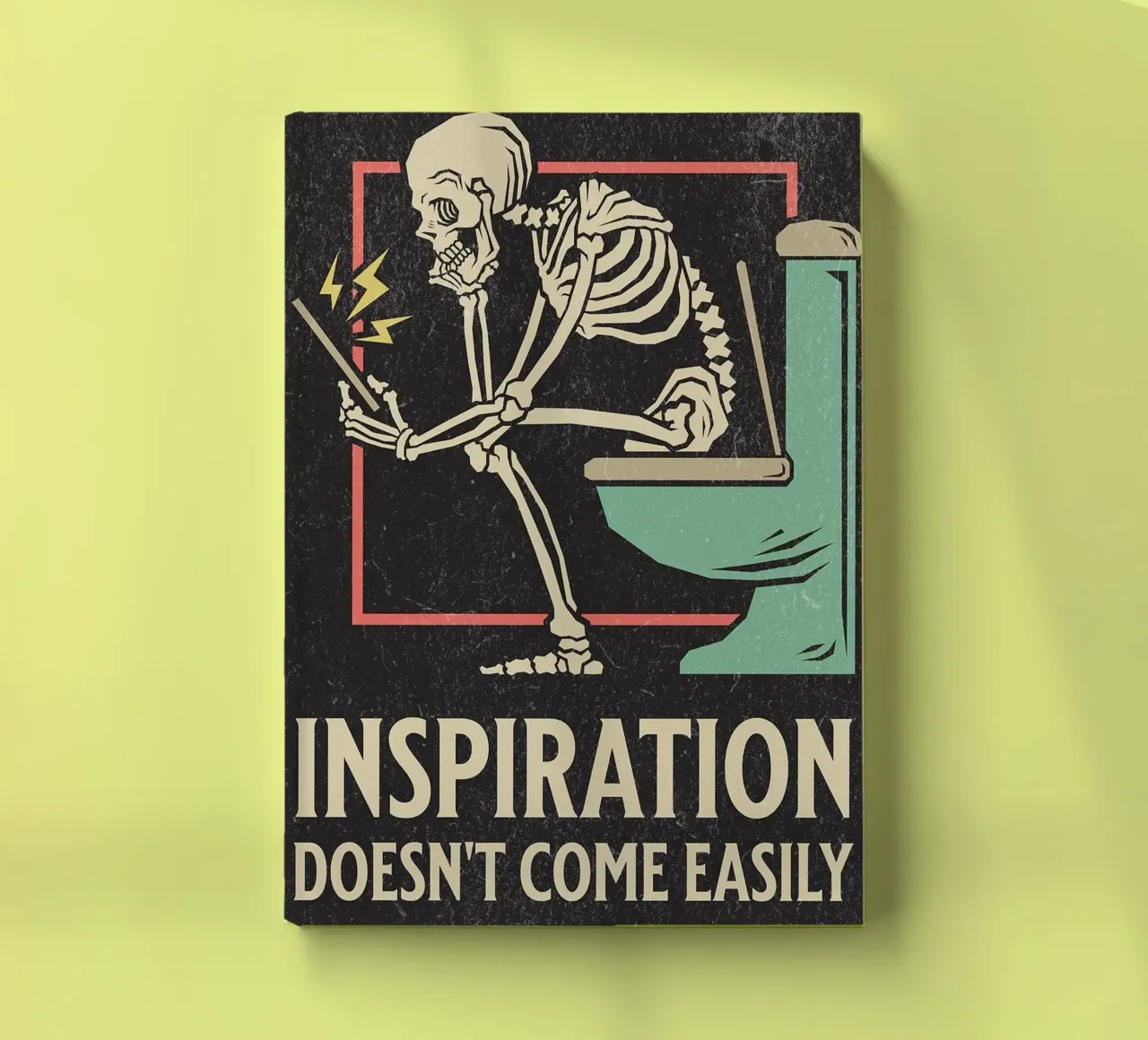 Funny Skeleton Sitting On The Toilet Inspiration Doesn't Com carnet de notes de HARU HARU