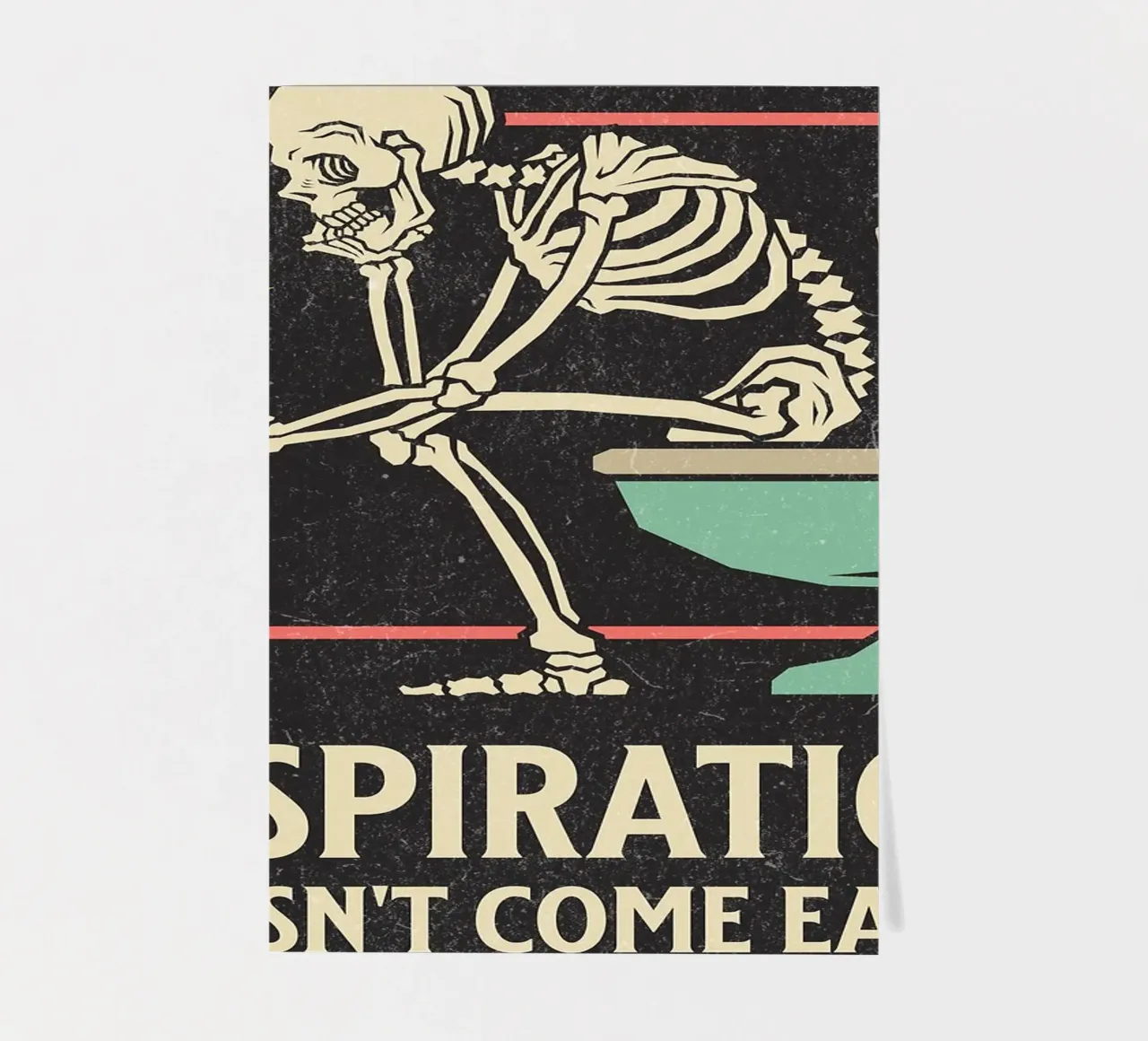 Funny Skeleton Sitting On The Toilet Inspiration Doesn't Com planche autocollant de HARU HARU