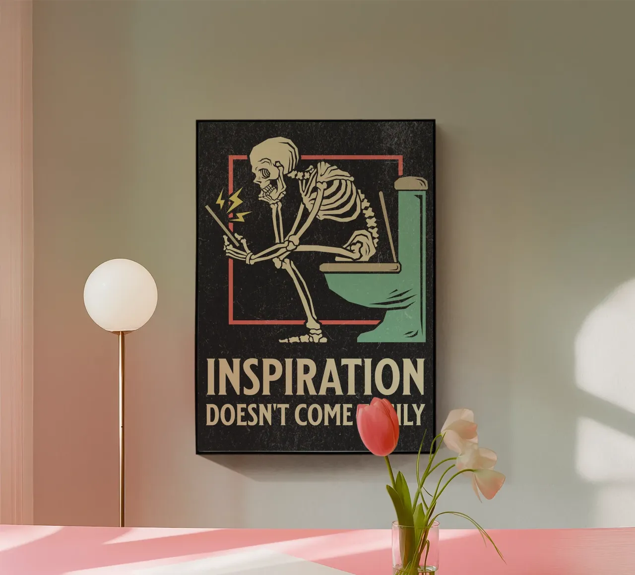 Funny Skeleton Sitting On The Toilet Inspiration Doesn't Com plexiglas de HARU HARU
