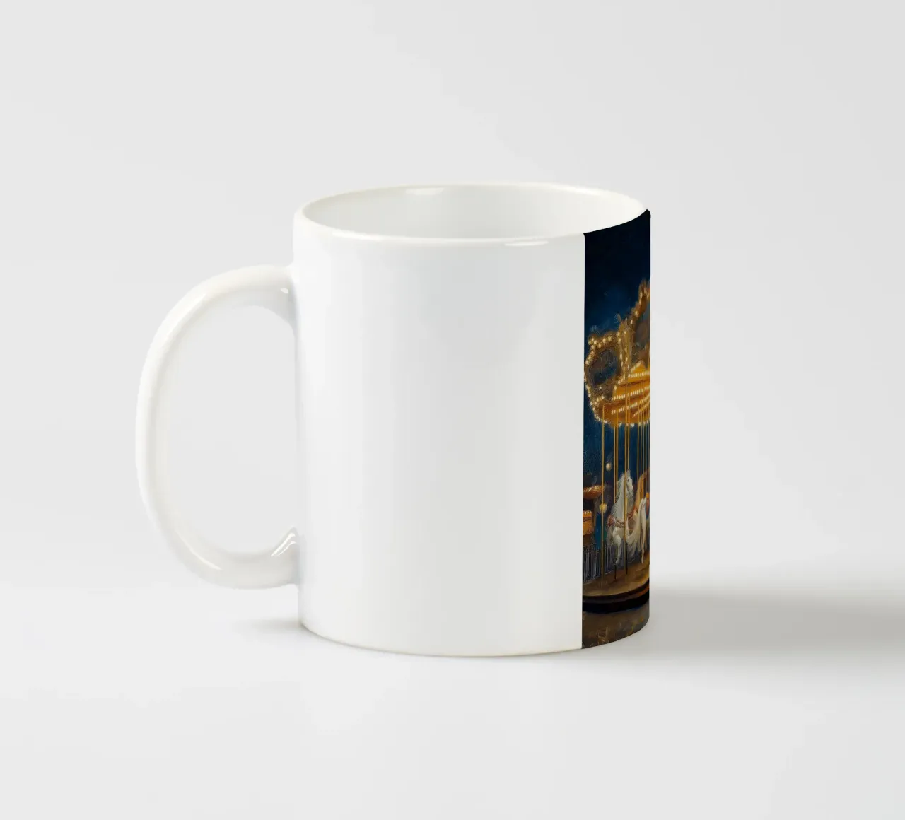 Nostalgico carosello da fiera fiaba invernale tazza in ceramica da Cozy Vibes