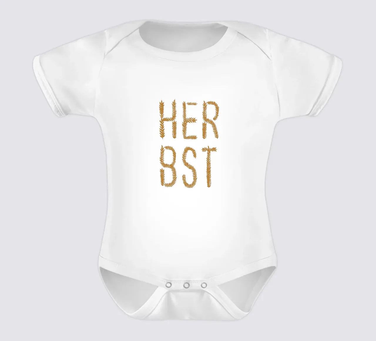 Herbst Getreideschrift body neonato maniche corte da Sophie Augustin Illustration