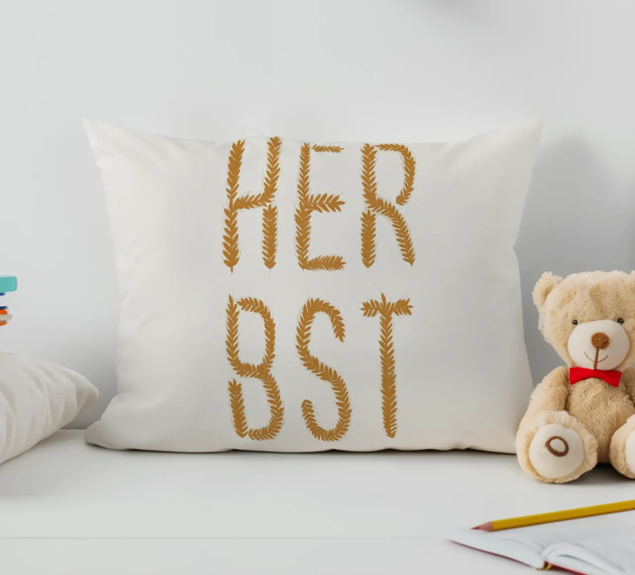 Herbst Getreideschrift cuscino da Sophie Augustin Illustration