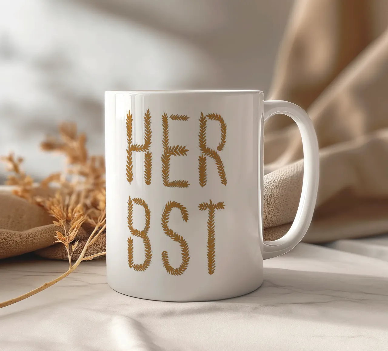 Herbst Getreideschrift tazza in ceramica da Sophie Augustin Illustration