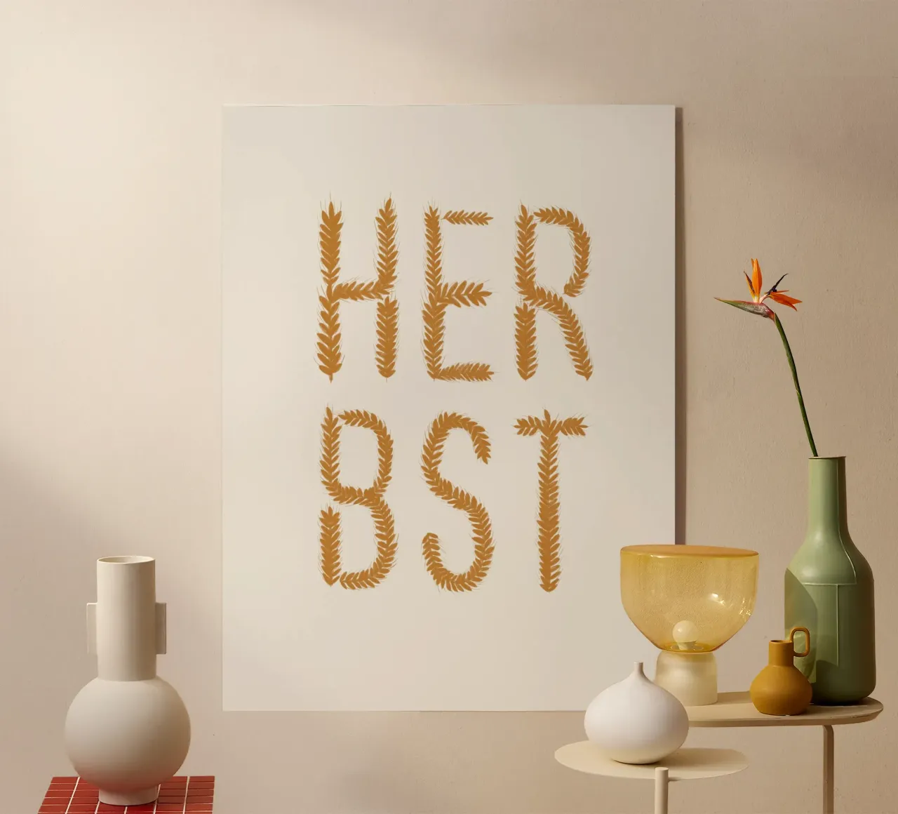 Herbst Getreideschrift plexiglass da Sophie Augustin Illustration