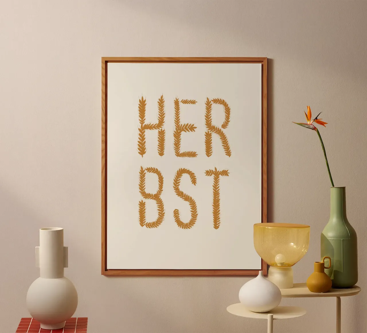 Herbst Getreideschrift alluminio dibond da Sophie Augustin Illustration