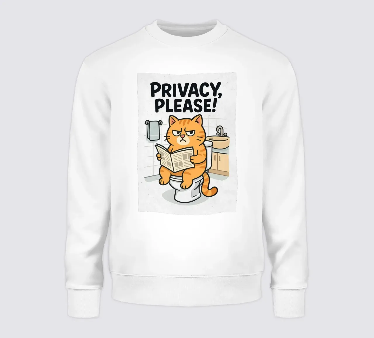 Privacy, per favore! Gatto animato sul water felpa da HARU HARU