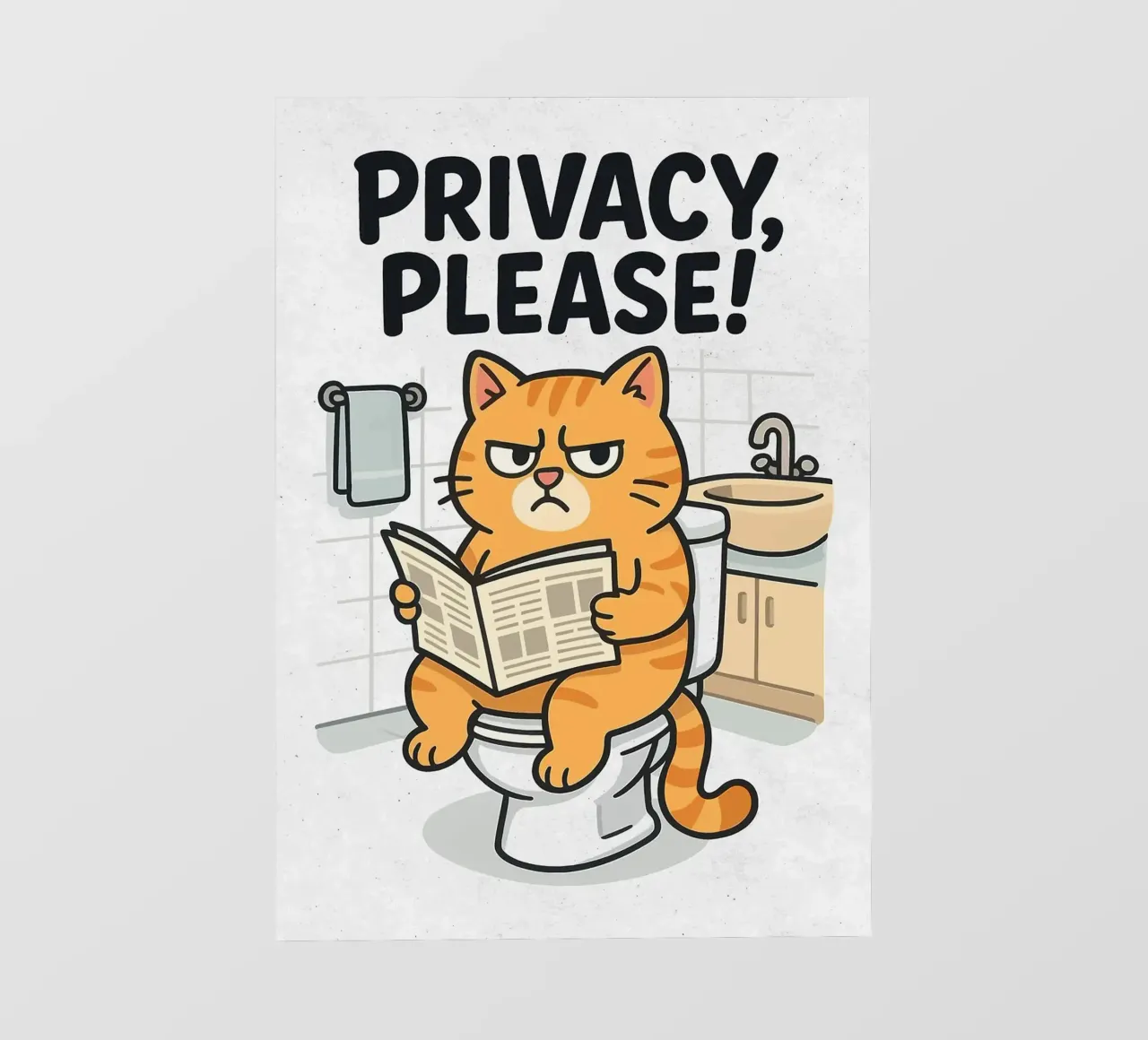 Privacy, per favore! Gatto animato sul water pellicola backlit da HARU HARU