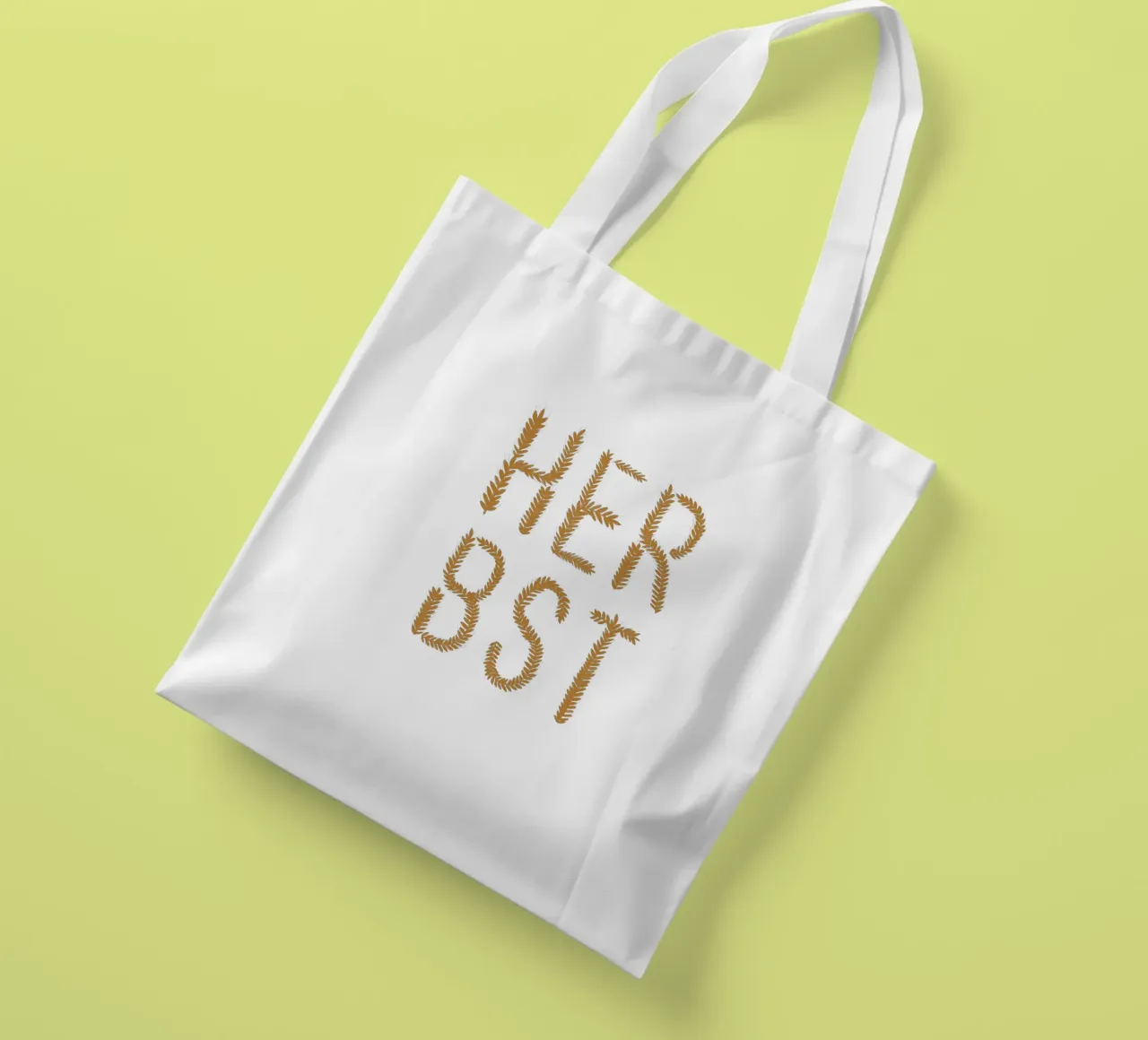 Herbst Getreideschrift Ocker borsa in juta da Sophie Augustin Illustration