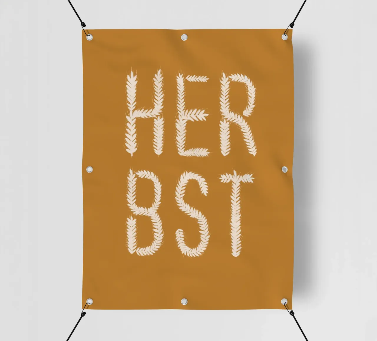 Herbst Getreideschrift Ocker telo in pvc da Sophie Augustin Illustration
