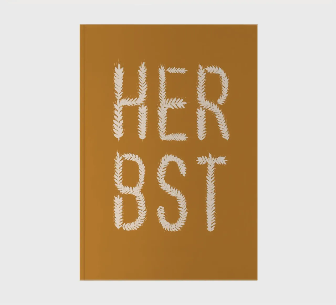 Herbst Getreideschrift Ocker notebook by Sophie Augustin Illustration