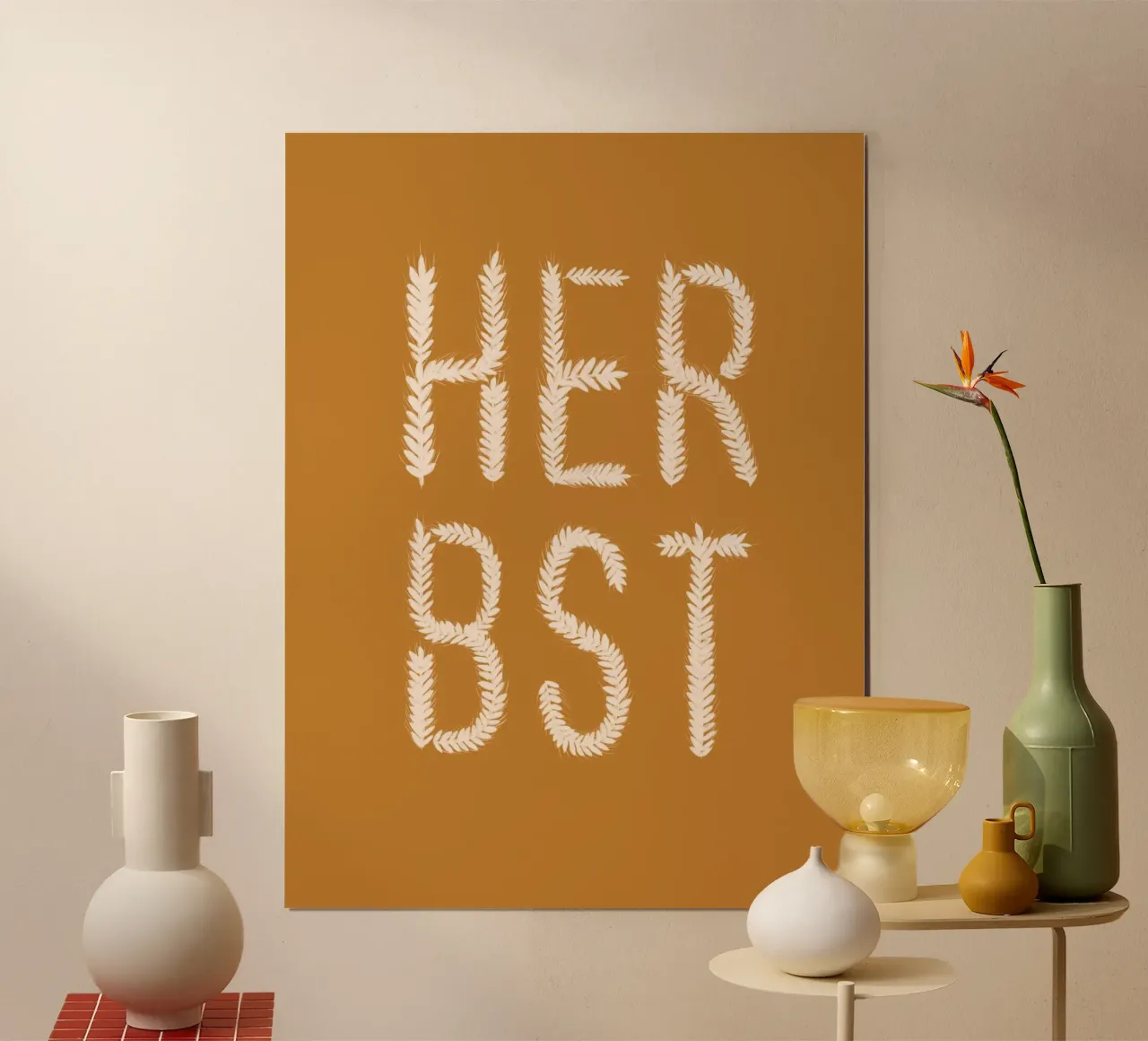 Herbst Getreideschrift Ocker carta hahnemühle da Sophie Augustin Illustration