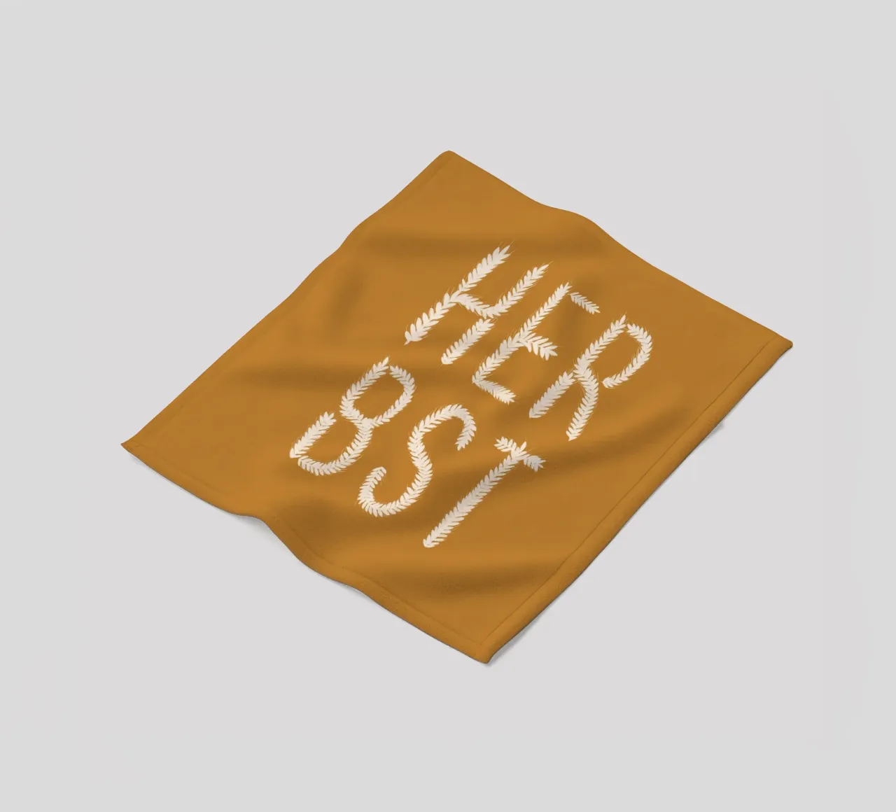Herbst Getreideschrift Ocker coperta in pile da Sophie Augustin Illustration