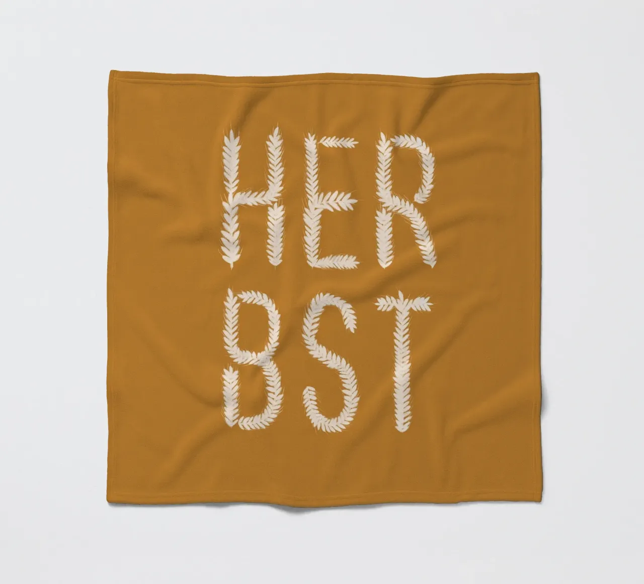 Herbst Getreideschrift Ocker coperta in pile da Sophie Augustin Illustration