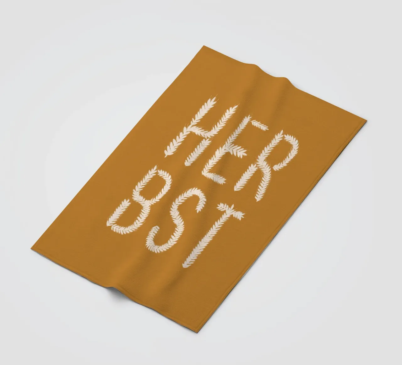 Herbst Getreideschrift Ocker coperta in pile da Sophie Augustin Illustration