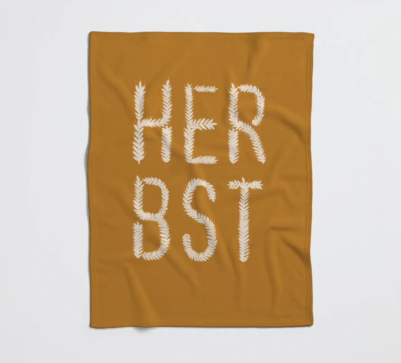 Herbst Getreideschrift Ocker coperta in pile da Sophie Augustin Illustration