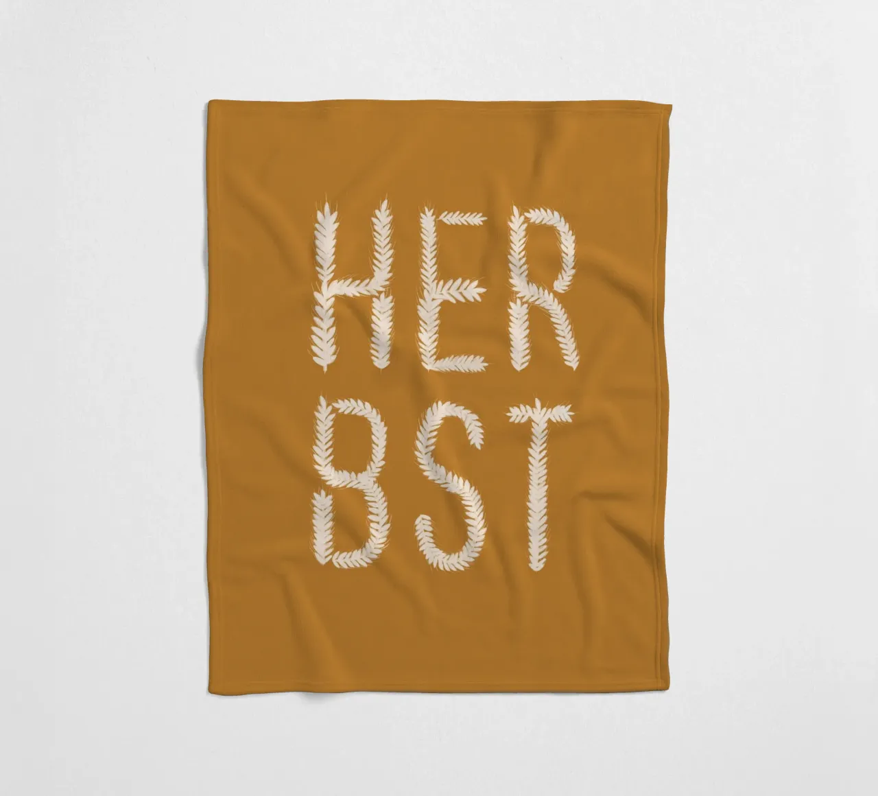 Herbst Getreideschrift Ocker coperta in pile da Sophie Augustin Illustration