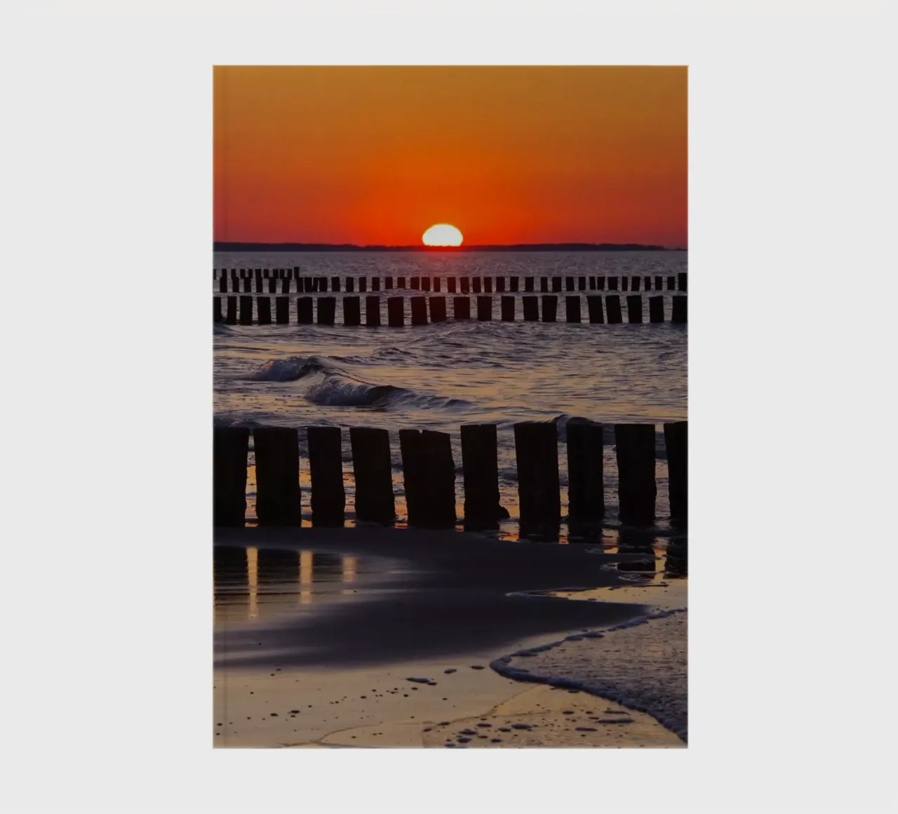 Sunset over the sea notebook by Fjöllart