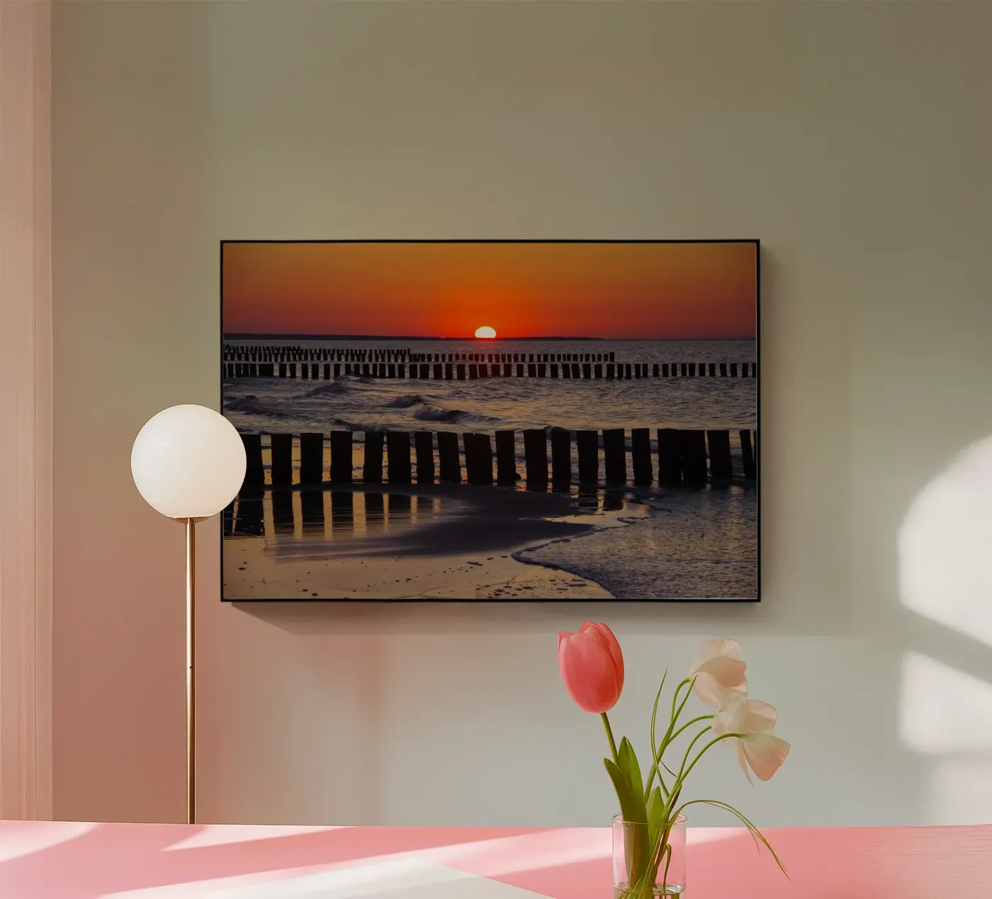 Sunset over the sea plexiglass da Fjöllart