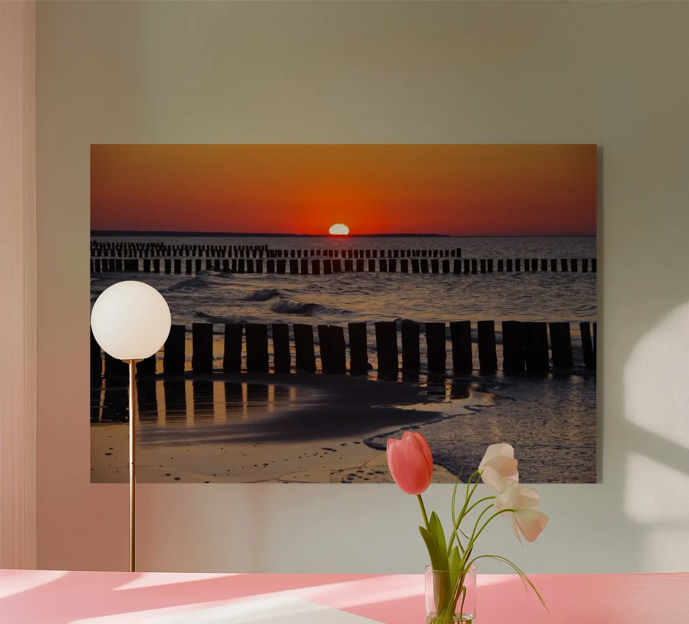 Sunset over the sea plexiglass da Fjöllart