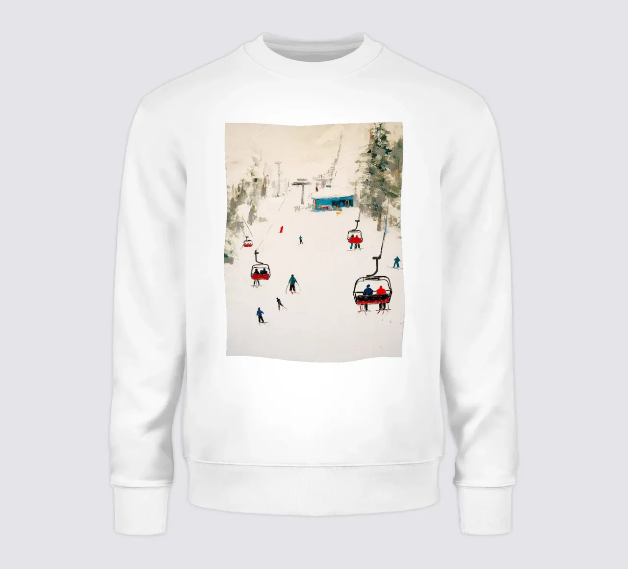 Paesaggio invernale con skilift felpa da Cozy Vibes