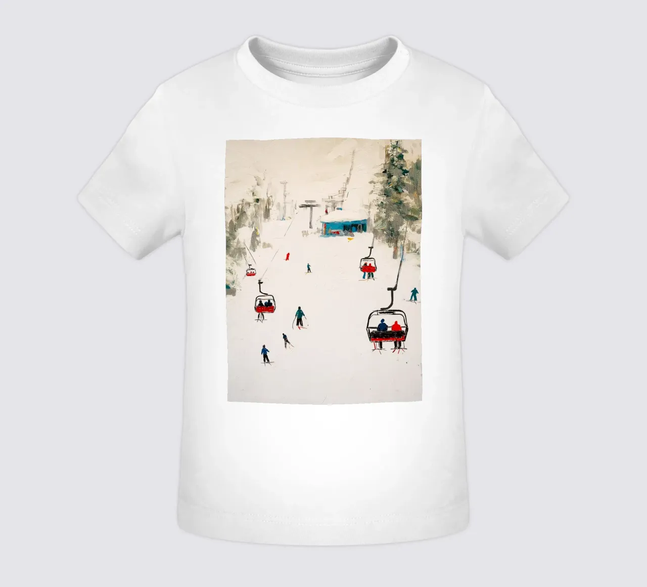 Paesaggio invernale con skilift maglietta neonato da Cozy Vibes