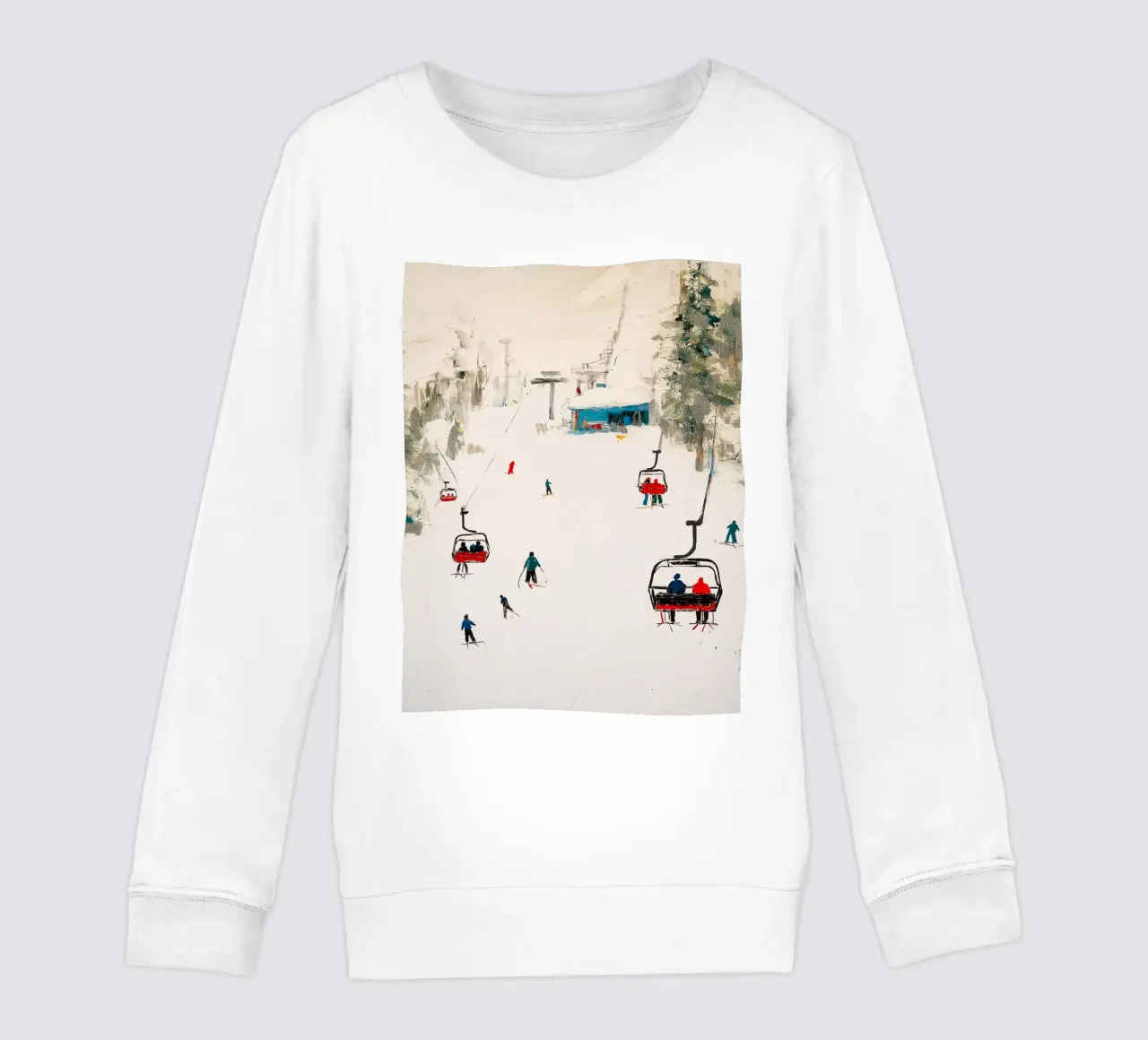 Paesaggio invernale con skilift felpa bambino da Cozy Vibes