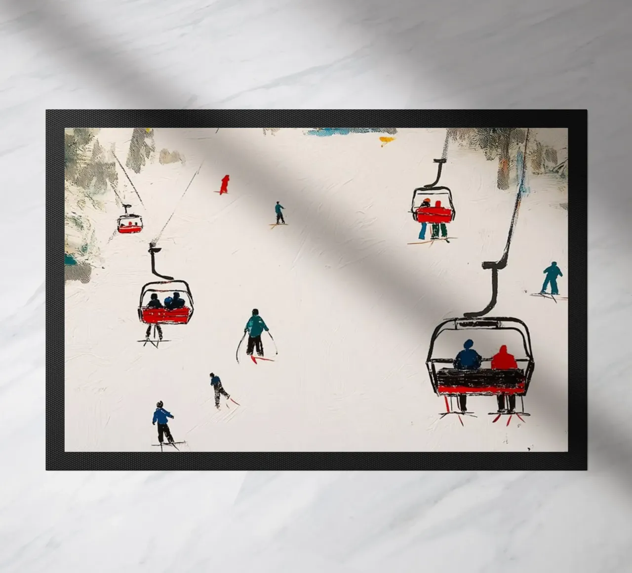 Paesaggio invernale con skilift zerbino da Cozy Vibes
