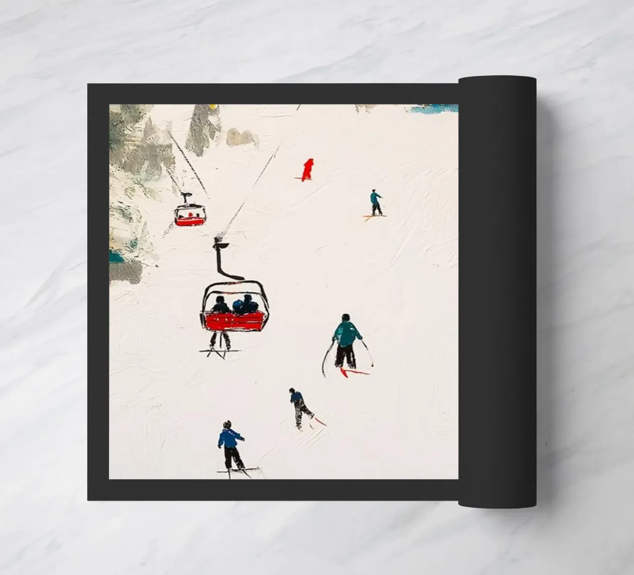 Paesaggio invernale con skilift zerbino da Cozy Vibes