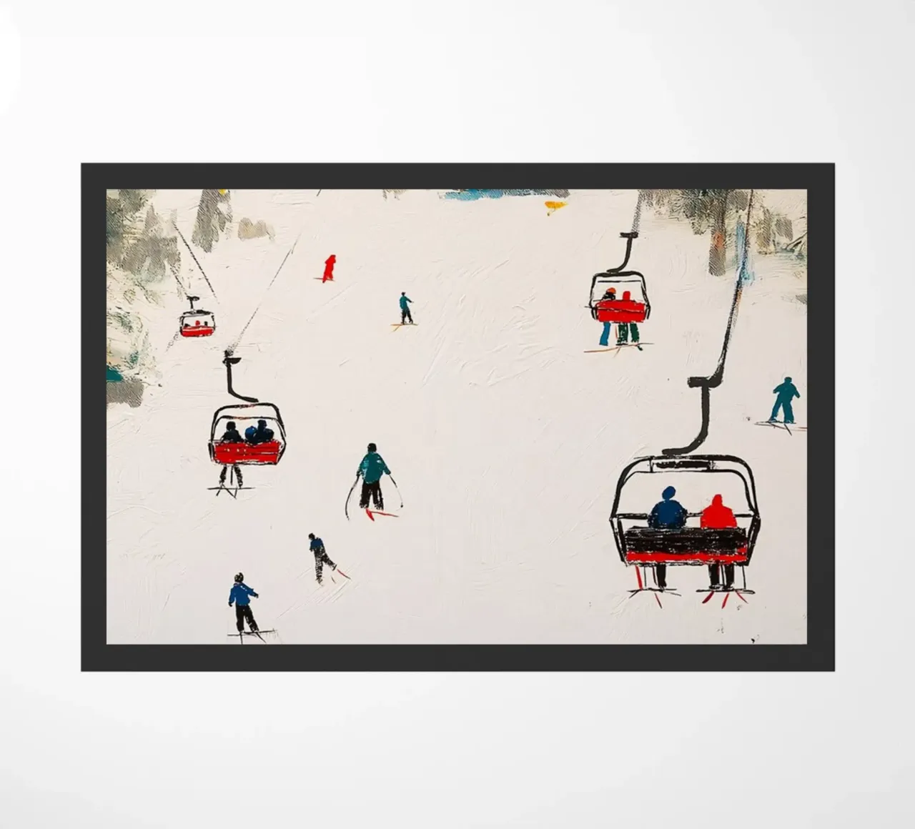 Paesaggio invernale con skilift zerbino da Cozy Vibes