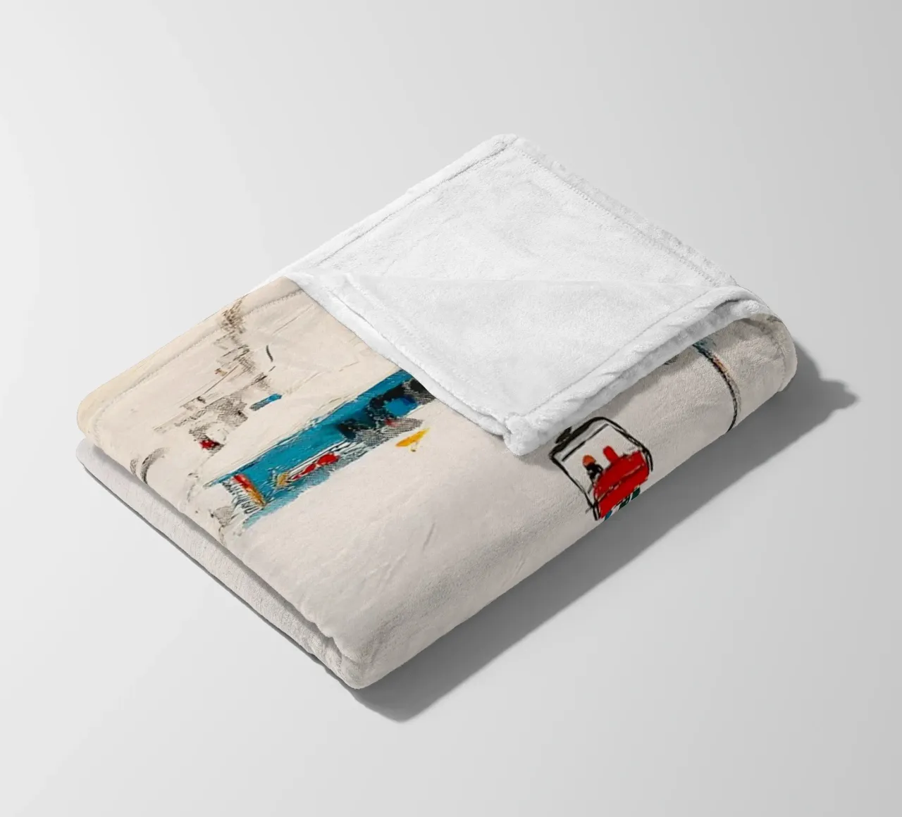 Paesaggio invernale con skilift coperta in pile da Cozy Vibes
