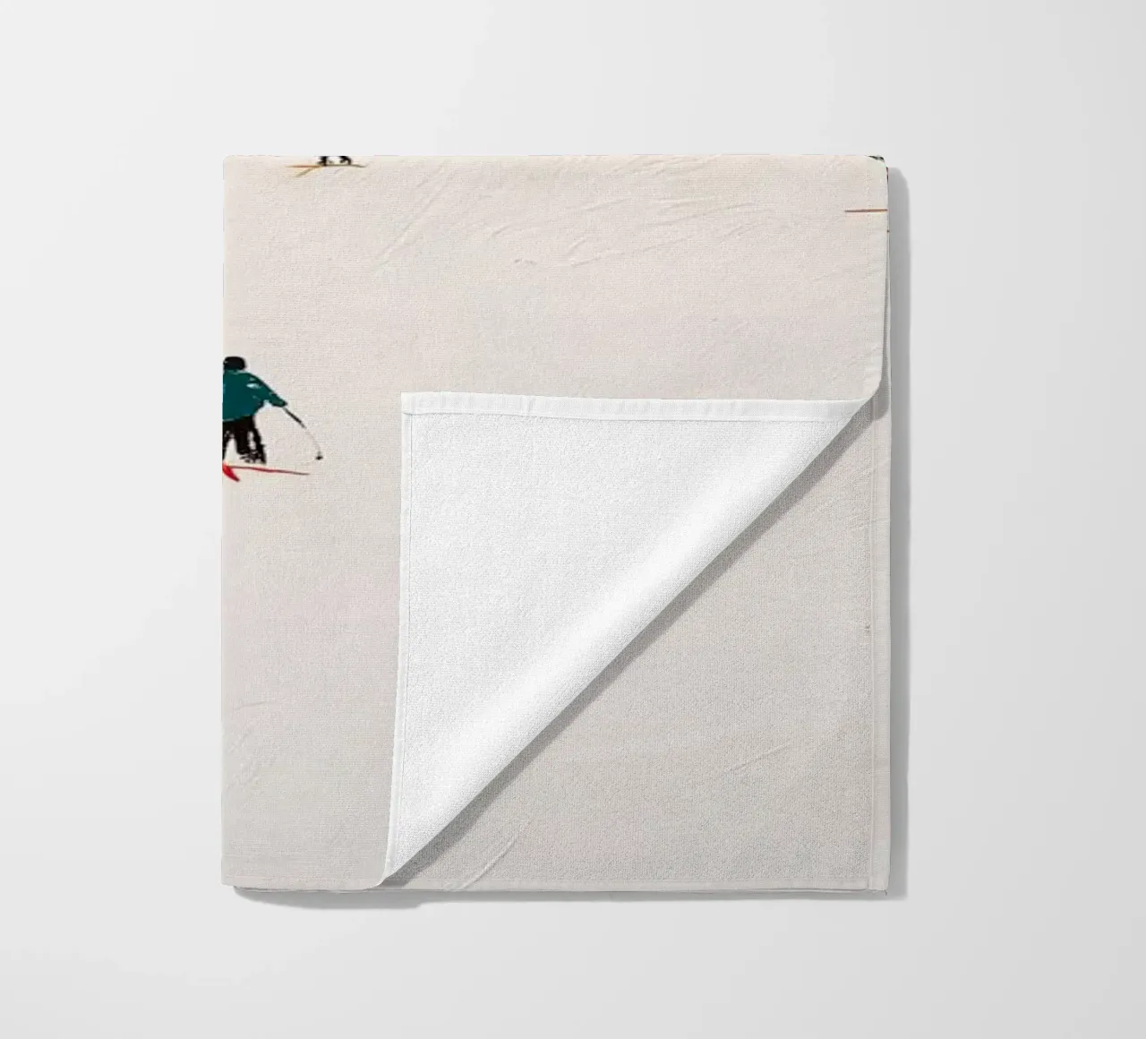 Paesaggio invernale con skilift telo mare da Cozy Vibes