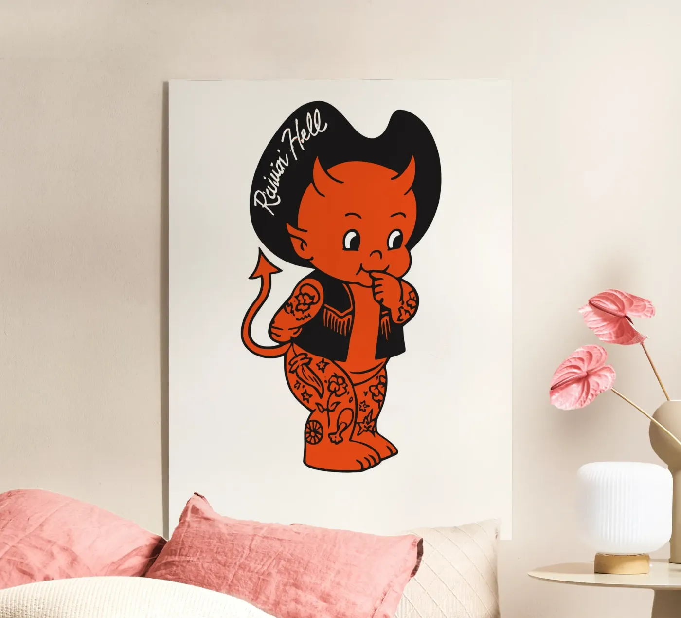 Ramblin' Hell Kid acryl van vintageshop