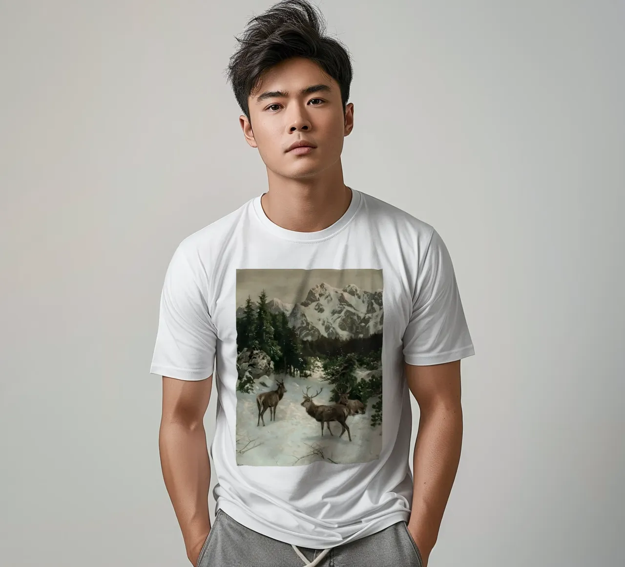 Cervi nella foresta invernale t-shirt da Cozy Vibes