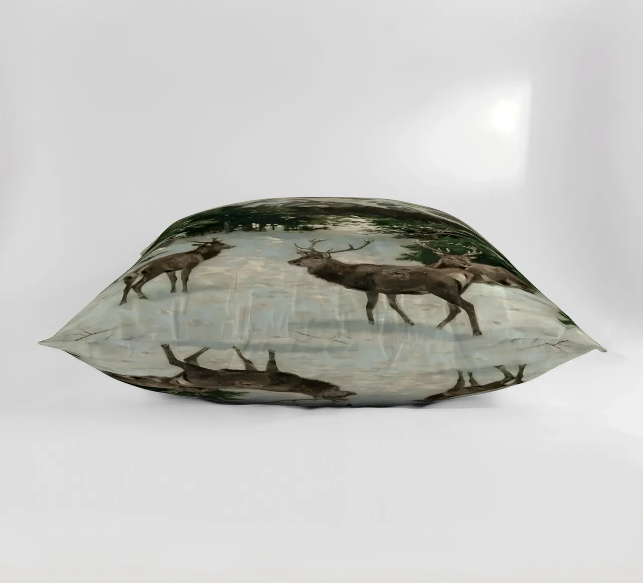 Cervi nella foresta invernale cuscino da Cozy Vibes