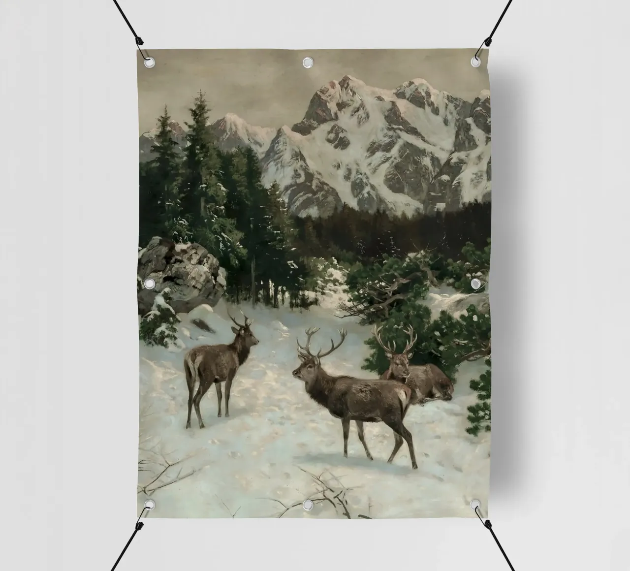 Cervi nella foresta invernale telo in pvc da Cozy Vibes