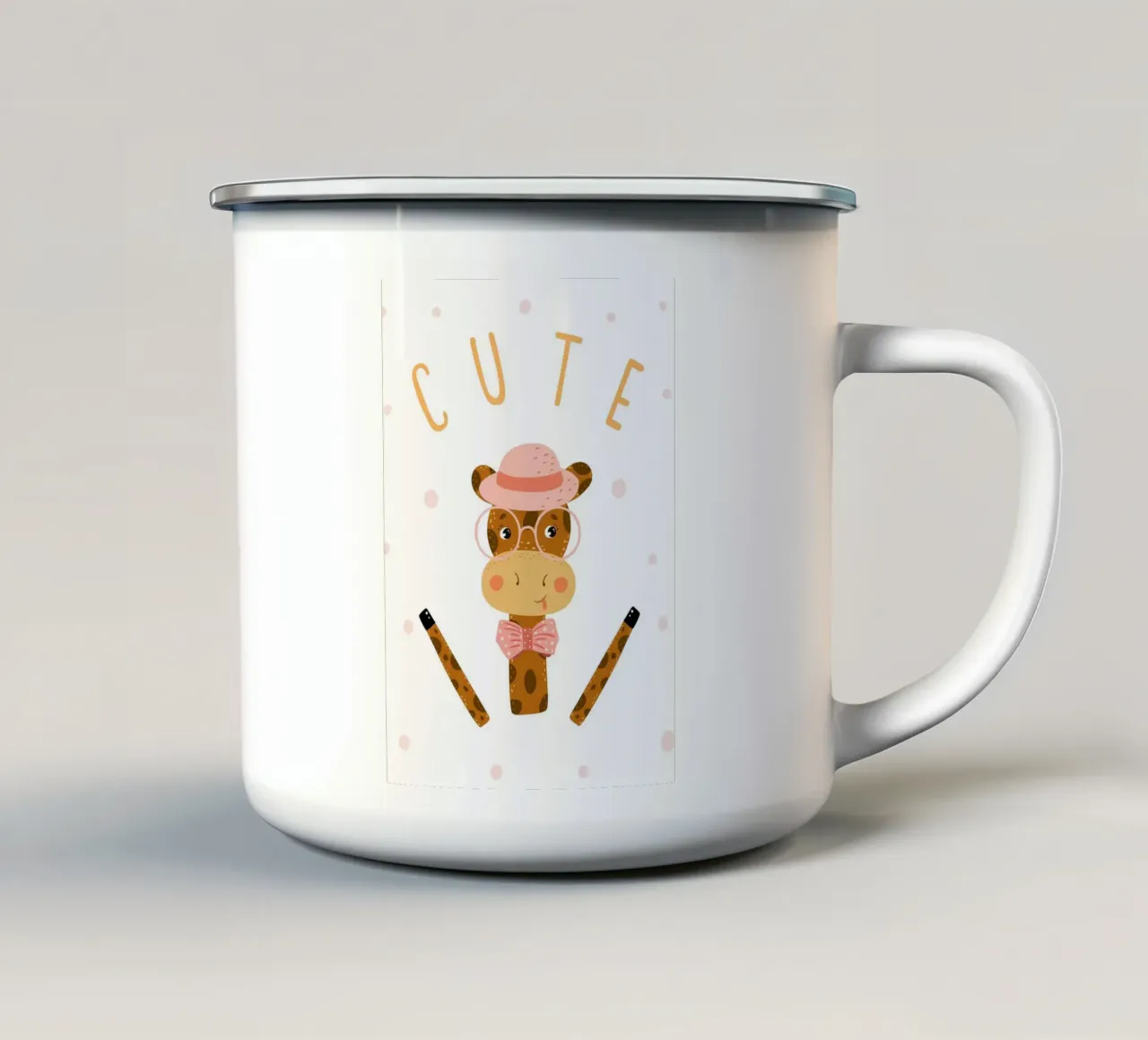Cute giraph tazza in smalto da ORION