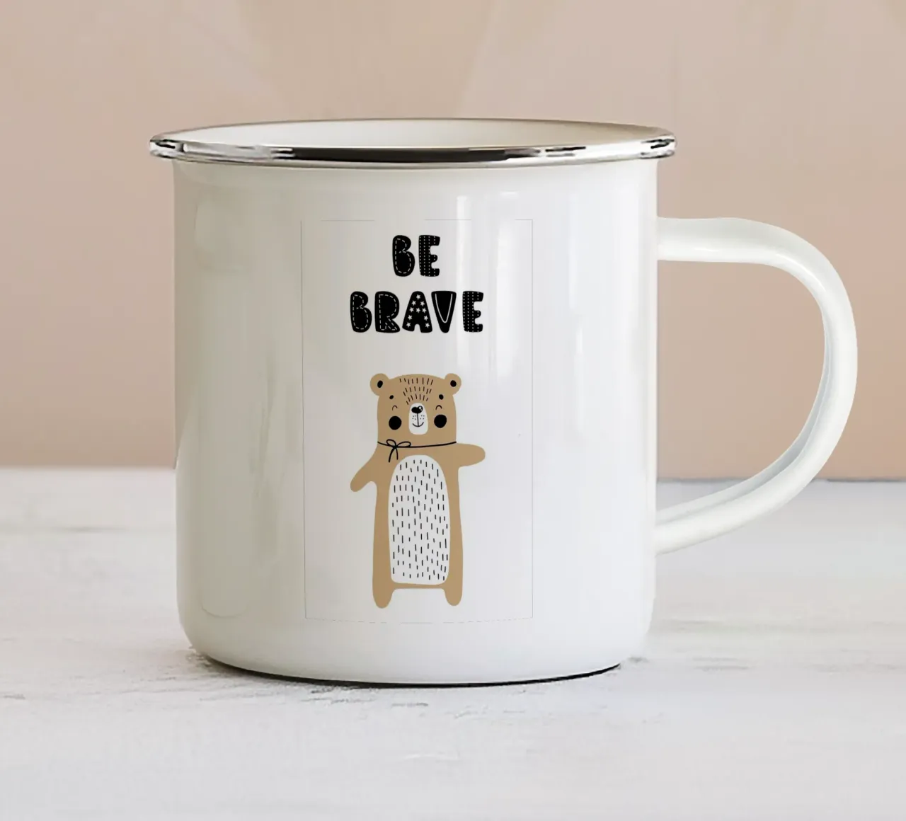 Orso coraggioso tazza in smalto da ORION