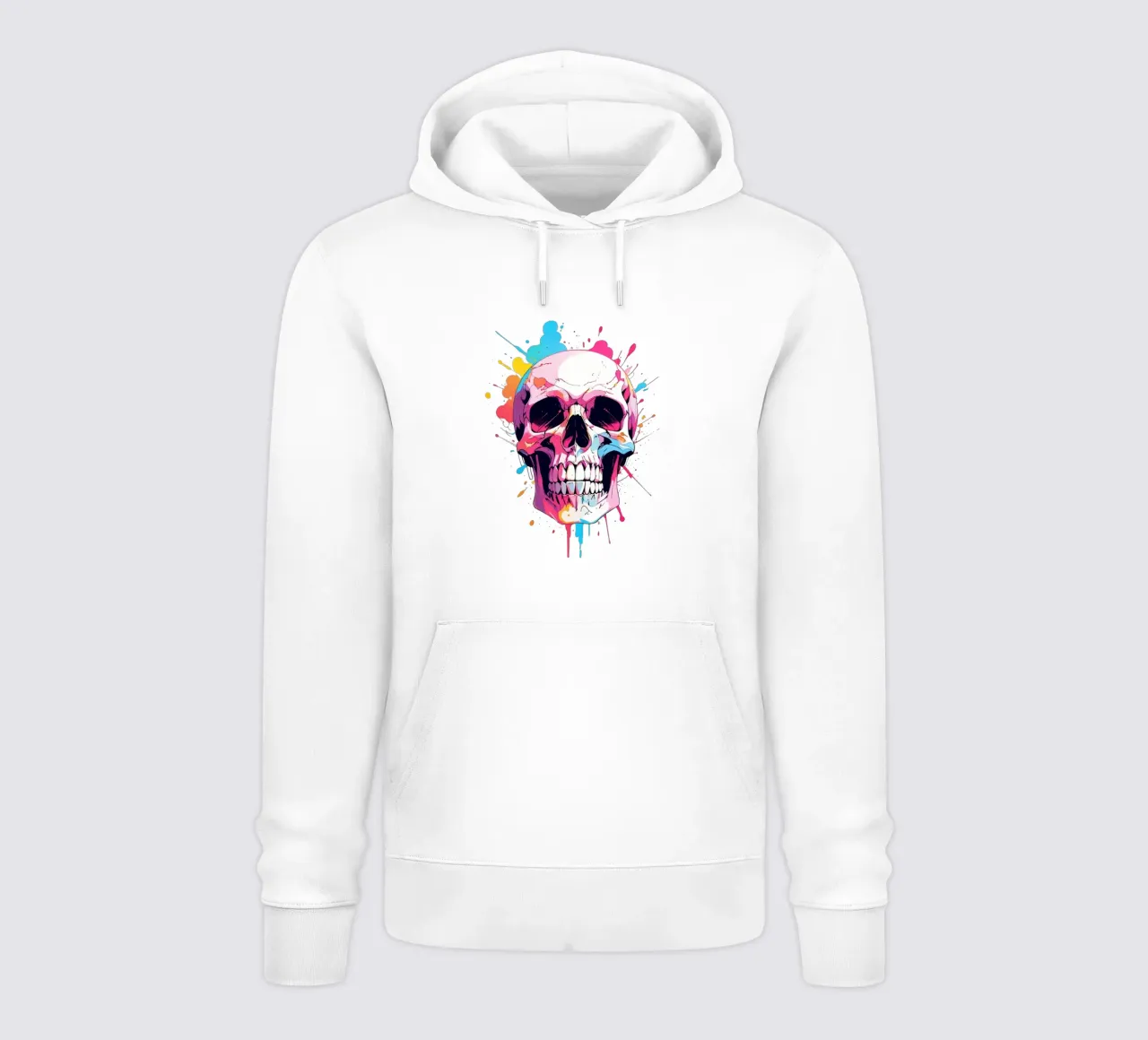 Teschio con inchiostro colorato felpa con cappuccio da NEKKI