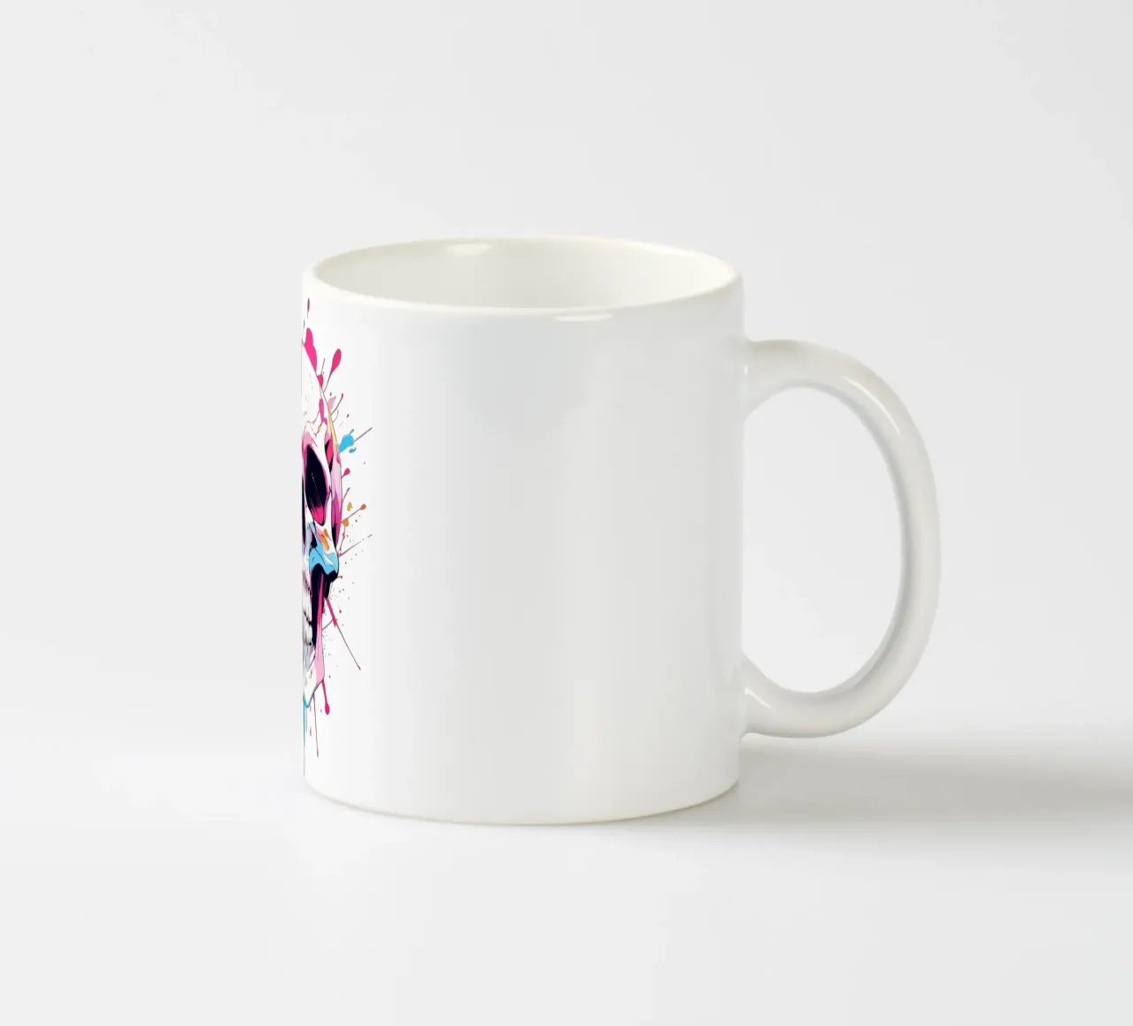 Teschio con inchiostro colorato tazza in ceramica da NEKKI