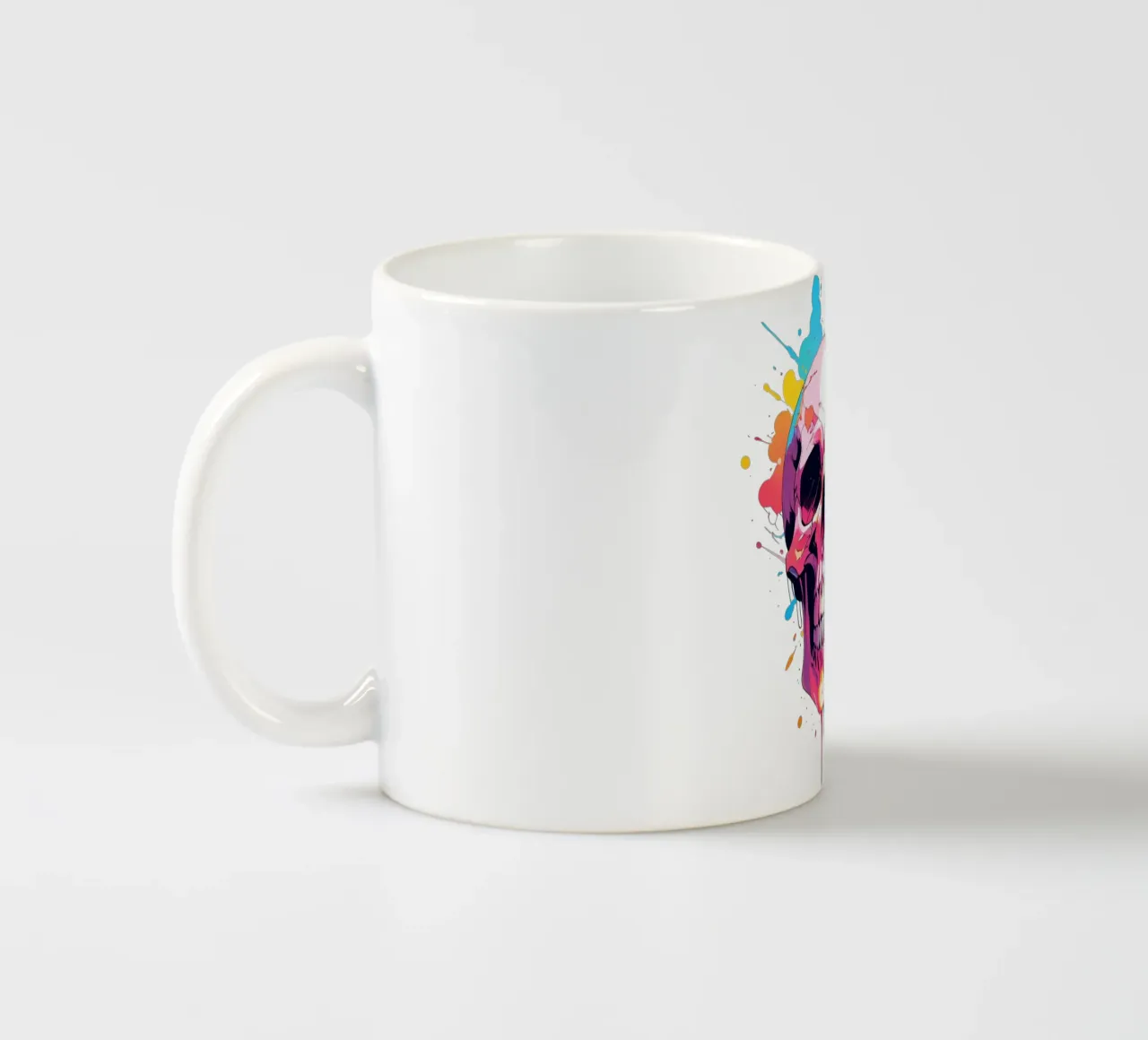 Teschio con inchiostro colorato tazza in ceramica da NEKKI