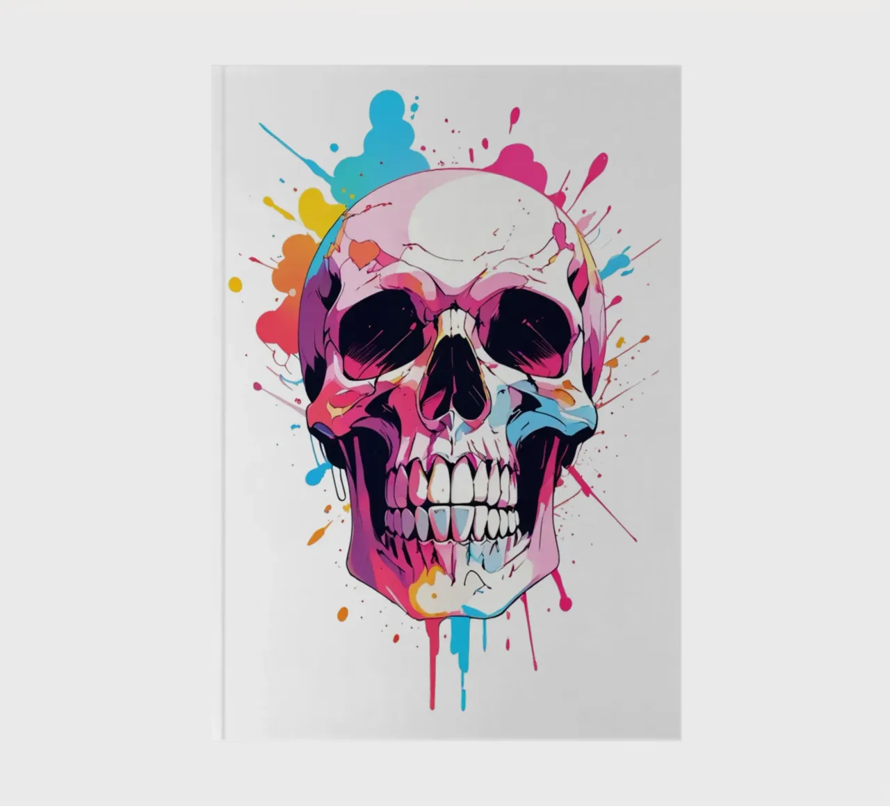 Skull with Colorful Ink notebook by NEKKI