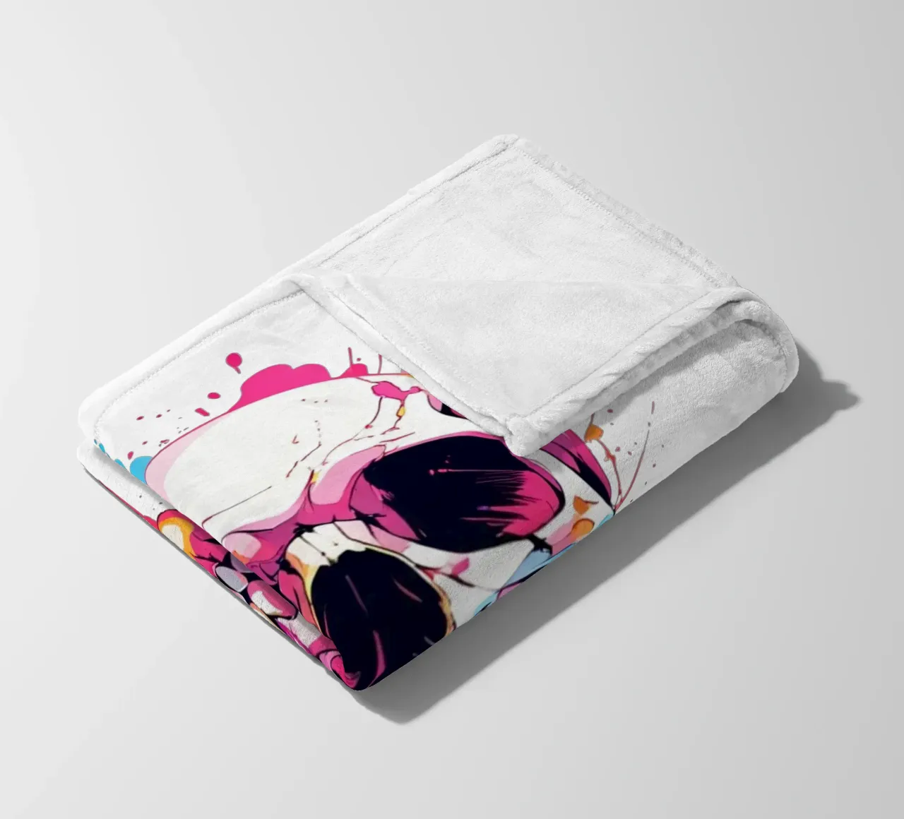 Teschio con inchiostro colorato coperta in pile da NEKKI