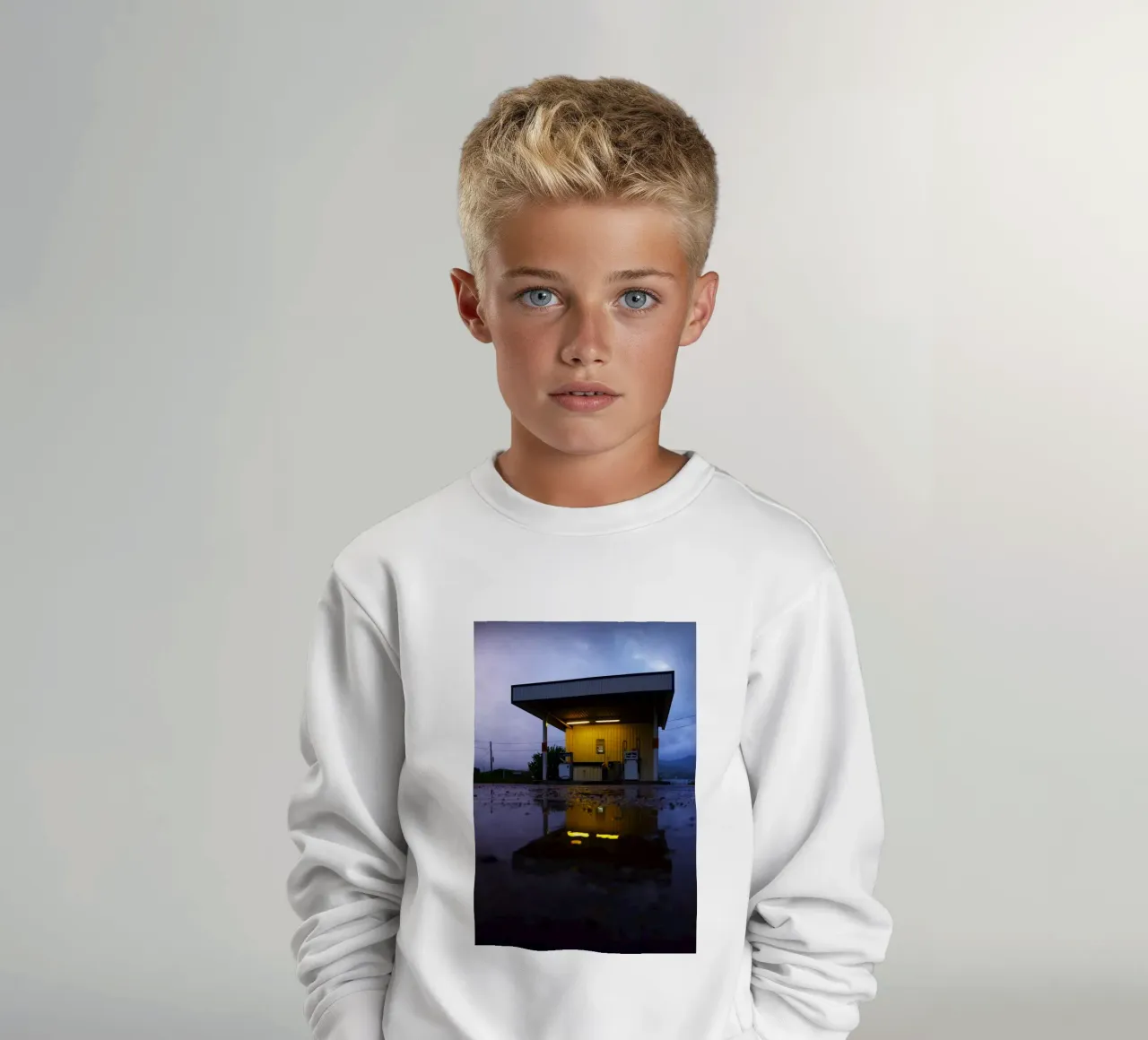 Lonely Gas Station felpa bambino da Fjöllart