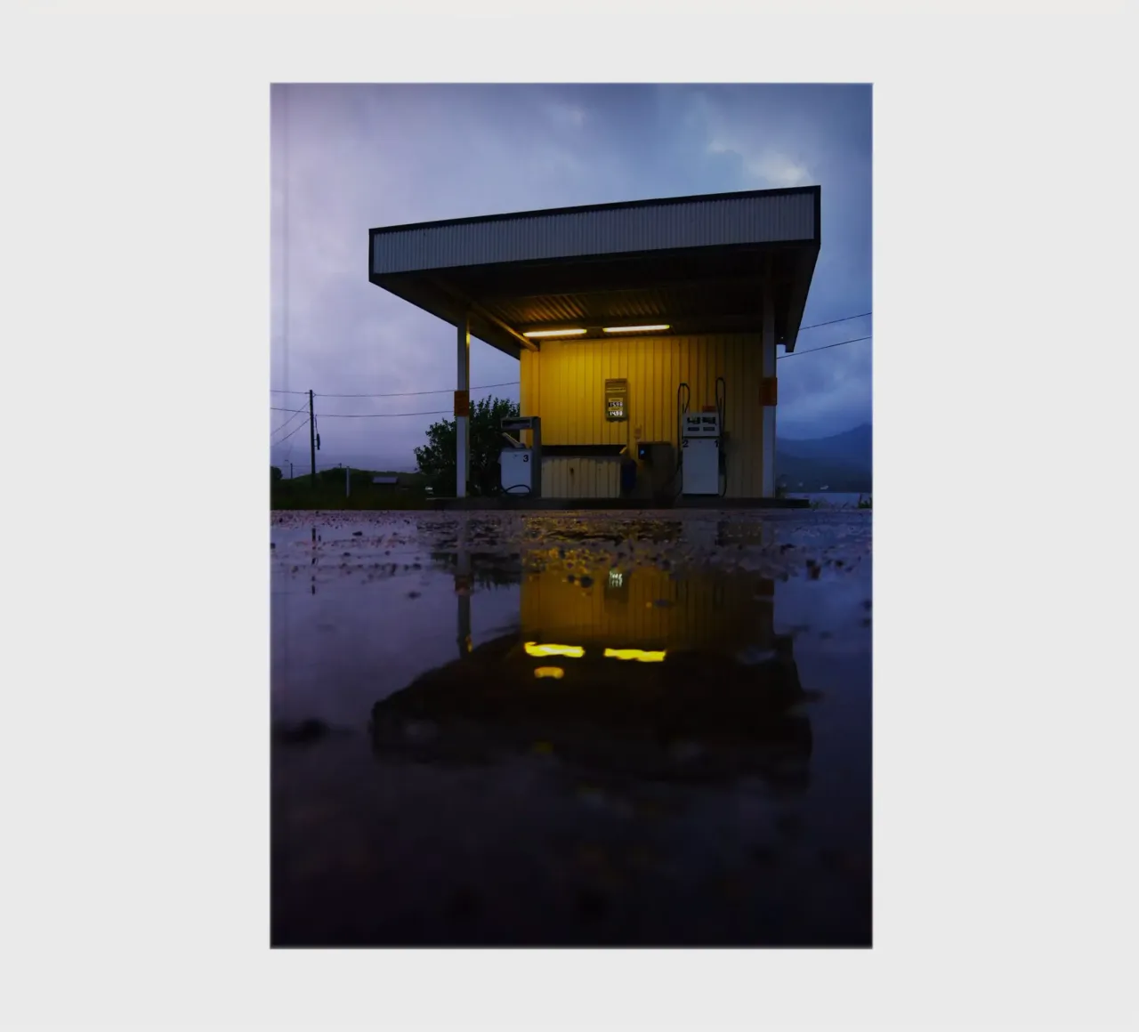 Lonely Gas Station notebook by Fjöllart