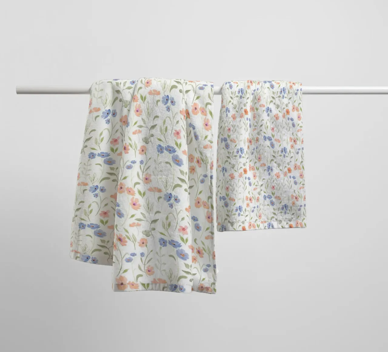 motivo di fiori e piante asciugamano da bagno da The joy of home