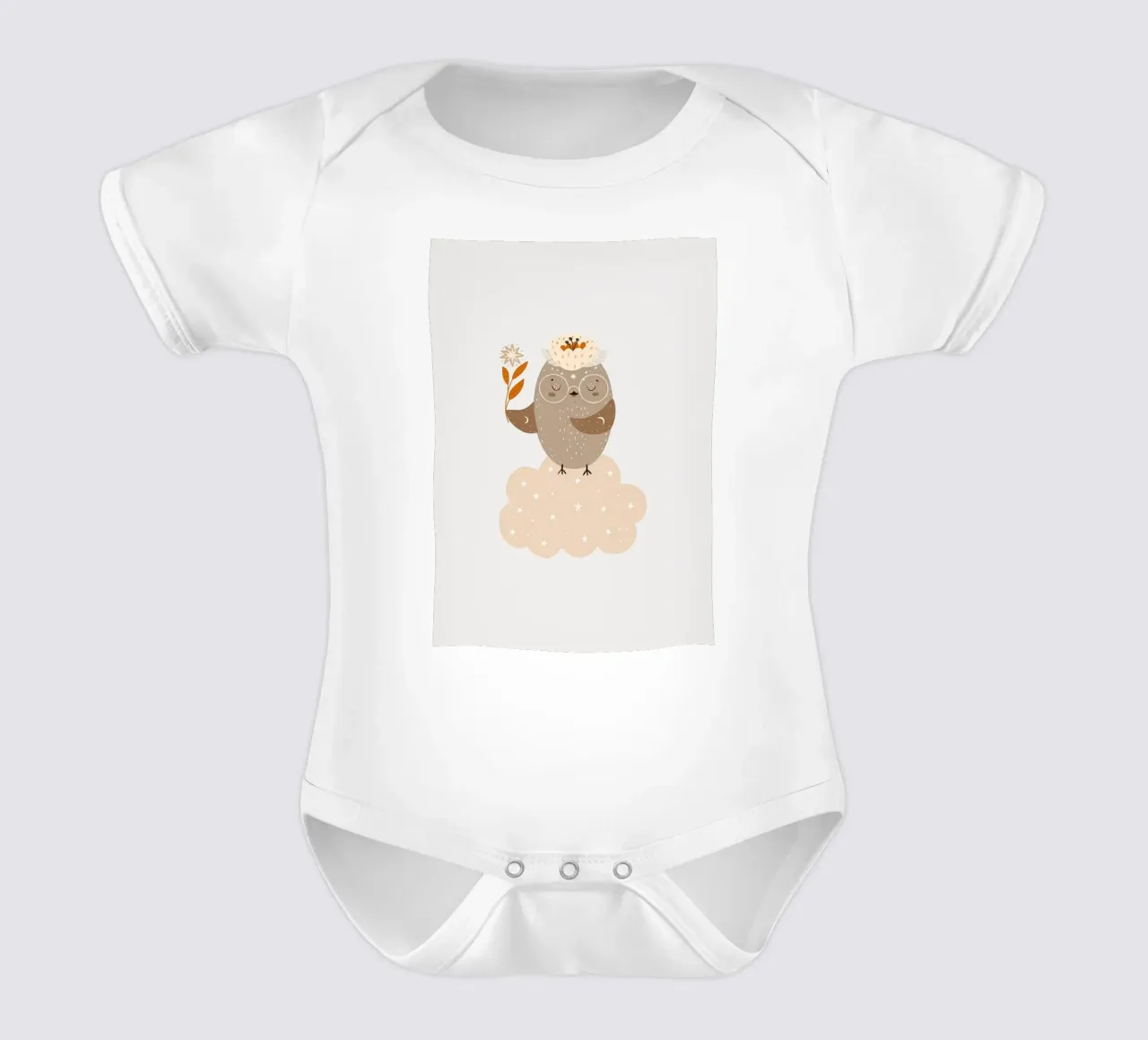 Gufo carino body neonato maniche corte da ORION