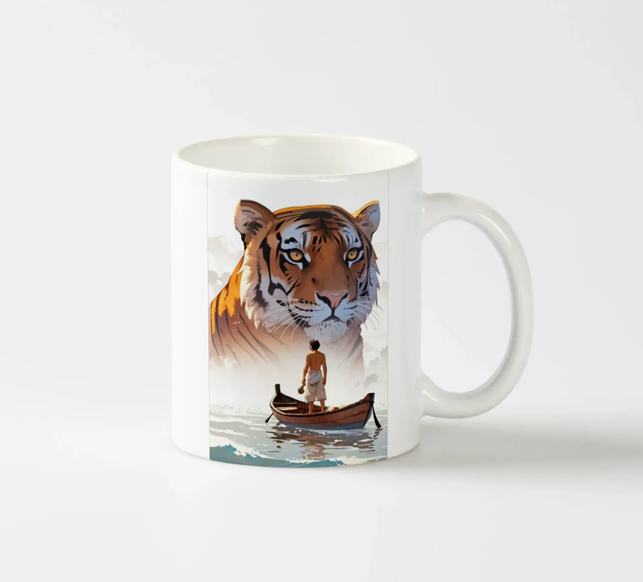 Sopravvivenza in mare - L'uomo e la tigre tazza in ceramica da NEKKI
